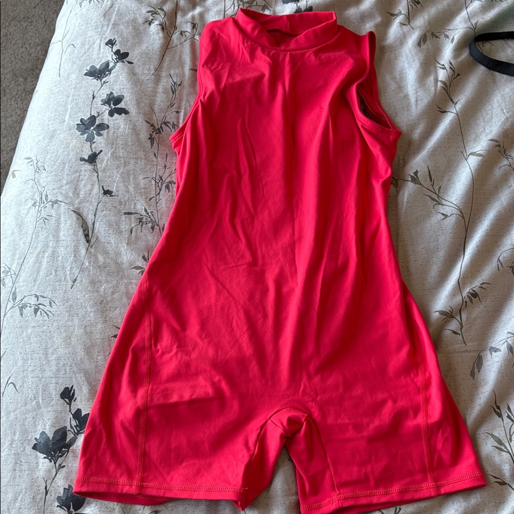 Sleeveless Red Romper